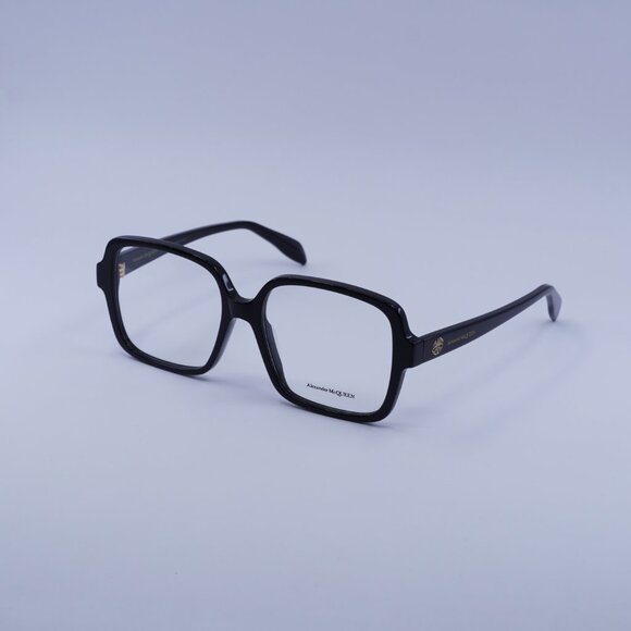 Alexander McQueen AM0286O 001 Eyeglasses Black 55mm Square Frame - Picture 5 of 10